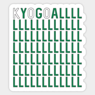 KYOGOAL, Glasgow Celtic Football Club Green and White Text Design Sticker